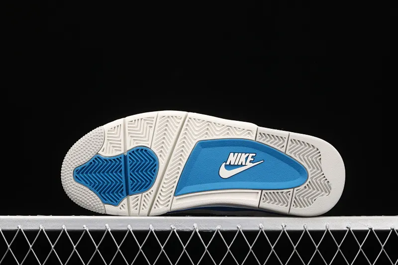 All categories Air Jordan Jordan series basketball shoes Air Jordan 4 pure original Air Jordan 4 Retro "Military Blue" AJ4 Joe 4 white blue 308497-105